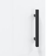 Нощно шкафче, бял гланц, 40x40x50 см, инженерно дърво