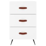 Нощно шкафче, черно, 40x40x66 см, инженерно дърво