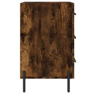 Нощно шкафче, опушен дъб, 40x40x66 см, инженерно дърво