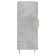 Сайдборд, бетонно сив, 69,5x34x90 см, инженерно дърво
