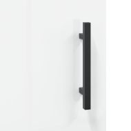 Сайдборд, бял гланц, 69,5x34x90 см, инженерно дърво