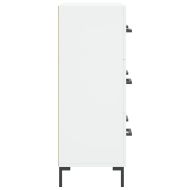 Сайдборд, бял, 69,5x34x90 см, инженерно дърво
