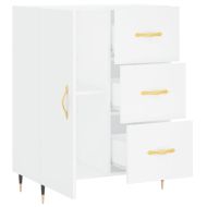 Сайдборд, бял, 69,5x34x90 см, инженерно дърво