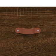 Висок шкаф, кафяв дъб, 69,5x31x115 см, инженерно дърво