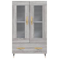 Висок шкаф, сив сонома, 69,5x31x115 см, инженерно дърво