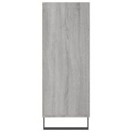 Шкаф с рафтове, сив сонома, 69,5x32,5x90 см, инженерно дърво