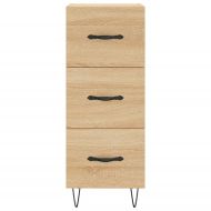 Сайдборд, дъб сонома, 34,5x34x90 см, инженерно дърво