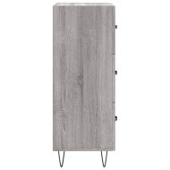 Сайдборд, сив сонома, 34,5x34x90 см, инженерно дърво