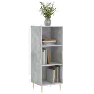 Сайдборд, бетонно сив, 34,5x32,5x90 см, инженерно дърво