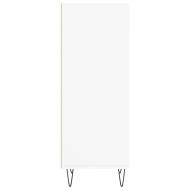 Сайдборд, бял, 34,5x32,5x90 см, инженерно дърво