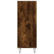 Сайдборд, опушен дъб, 34,5x32,5x90 см, инженерно дърво