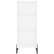 Сайдборд, бял, 34,5x32,5x90 см, инженерно дърво