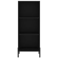 Сайдборд, черен, 34,5x32,5x90 см, инженерно дърво