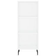 Сайдборд, бял, 34,5x32,5x90 см, инженерно дърво