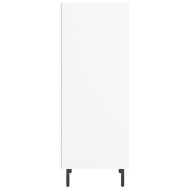 Сайдборд, бял, 34,5x32,5x90 см, инженерно дърво
