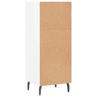 Сайдборд, бял, 34,5x32,5x90 см, инженерно дърво