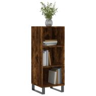 Сайдборд, опушен дъб, 34,5x32,5x90 см, инженерно дърво