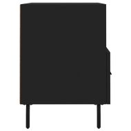 ТВ шкаф, черен, 80x36x50 см, инженерно дърво