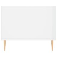 Кафе маса, бял гланц, 90x50x40 см, инженерно дърво