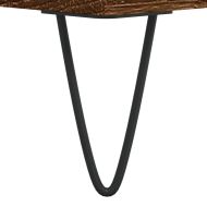 Кафе маса, кафяв дъб, 90x50x40 см, инженерно дърво