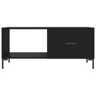 Маса за кафе, черна, 90x50x40 см, инженерно дърво