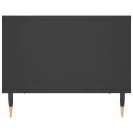 Маса за кафе, черна, 60x50x40 см, инженерно дърво