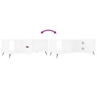 Маса за кафе, бяла, 102x50x40 см, инженерно дърво