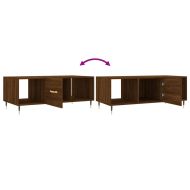 Кафе маса, кафяв дъб, 102x50x40 см, инженерно дърво