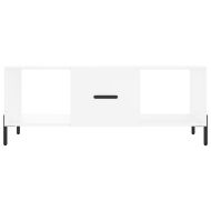 Маса за кафе, бяла, 102x50x40 см, инженерно дърво