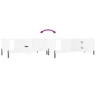 Маса за кафе, бяла, 102x50x40 см, инженерно дърво