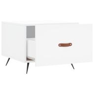 Кафе маса, бяла, 50x50x40 см, инженерно дърво