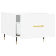 Кафе маса, бяла, 50x50x40 см, инженерно дърво