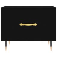 Кафе маса, черна, 50x50x40 см, инженерно дърво