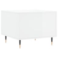 Кафе маса, бял гланц, 50x50x40 см, инженерно дърво