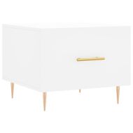 Кафе маса, бяла, 50x50x40 см, инженерно дърво