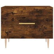 Кафе маса, опушен дъб, 50x50x40 см, инженерно дърво