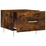 Кафе маса, опушен дъб, 50x50x40 см, инженерно дърво