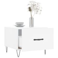 Кафе маса, бяла, 50x50x40 см, инженерно дърво