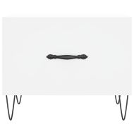 Кафе маса, бяла, 50x50x40 см, инженерно дърво