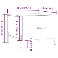 Кафе маса, дъб сонома, 50x50x40 см, инженерно дърво