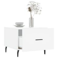 Кафе маса, бяла, 50x50x40 см, инженерно дърво