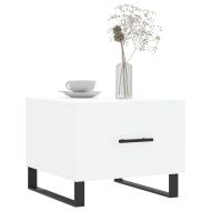 Кафе маса, бяла, 50x50x40 см, инженерно дърво