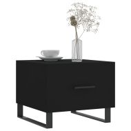 Кафе маса, черна, 50x50x40 см, инженерно дърво