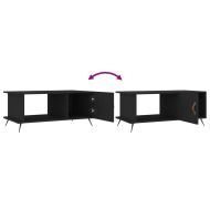 Маса за кафе, черна, 90x50x40 см, инженерно дърво