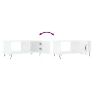 Кафе маса, бяла, 90x50x40 см, инженерно дърво