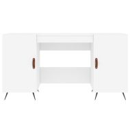 Бюро, бяло, 140x50x75 см, инженерно дърво
