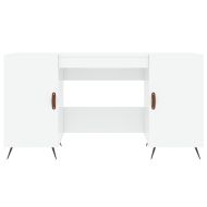 Бюро, бял гланц, 140x50x75 см, инженерно дърво