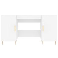 Бюро, бяло, 140x50x75 см, инженерно дърво
