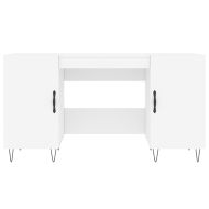 Бюро, бяло, 140x50x75 см, инженерно дърво