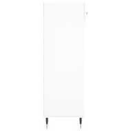 Шкаф за обувки, бял, 60x35x105 см, инженерно дърво